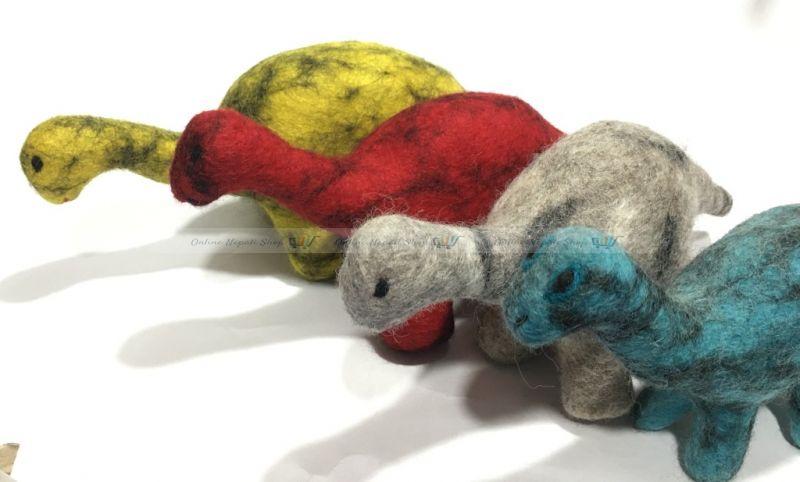 Handmade Woolen Felted Dinosaur Doll