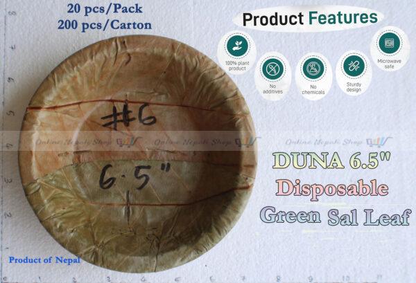 DUNA 6.5″ Disposable Green Sal Leaf