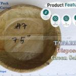 TAPARI 7.5″ Disposable Green Sal Leaf